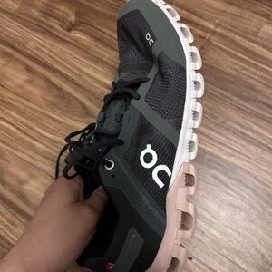 On Running Women's Black Gray Pink Athletic Sneakers